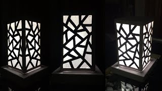 How to make a night lamp easy  lampshade  lighting idea  homemade lamp  By Dots DIY [upl. by Nnorahs]