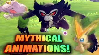 ALL Mythical Pokemon Walking Animations Genesect go brrrr 🐞💨  Crown Tundra Sword and Shield DLC [upl. by Anirehtak]