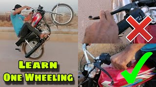 One Wheeling Best Tip  How To Wheelie Honda 125 [upl. by Aedni174]