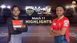 Khulna Tigers vs Fortune Barishal  11th Match  Highlights  Season 8  BBPL 2022 [upl. by Kcirre]