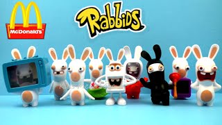 2015 McDONALDS RABBIDS INVASION SET OF 9 HAPPY MEAL TOYS REVIEW MEXICO BRAZIL CAJITA FELIZ MCLANCHE [upl. by Haceber]