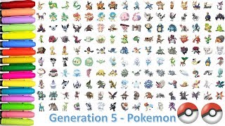 Coloring all Generation 5 Pokemon [upl. by Gibbons720]