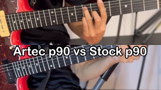 Artec p90 pickups vs stock [upl. by Atnoved377]