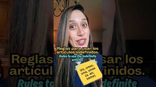 332 Rules to use indefinite articles in Spanish [upl. by Trini508]