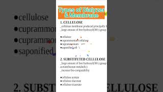 Types of Dialyzer  Types of Dialyzer Membrane [upl. by Eliga]