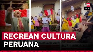 Uganda entusiastas niños emocionan a peruanos cantando himno nacional [upl. by Mirak706]