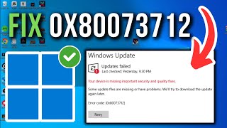 How To Fix Error Code 0x80073712 On Windows  Full Tutorial [upl. by Eillas]