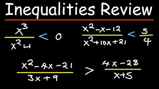 Solving Inequalities Linear Quadratic and Rational [upl. by Willing]