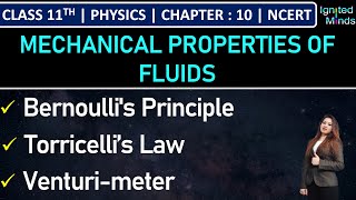 Class 11th Physics  Bernoullis Principle  Torricelli’s Law  Venturimeter  Example 107  NCERT [upl. by Halley784]