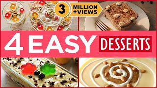 4 Easy Dessert Recipes By Food Fusion Eid Special Recipes [upl. by Subocaj487]