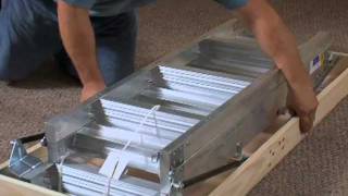 Werner Aluminum Attic Ladder  Long Installation Video [upl. by Eihtak]