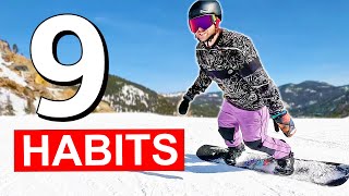 9 Habits of Advanced Level Snowboarders [upl. by Miko617]