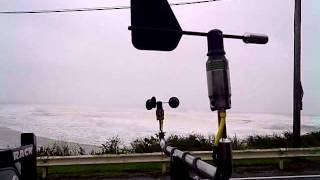 Storm chasing Hurricane Irene with Richards Anemometers and portable weather Station [upl. by Kendell835]