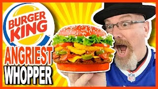 Burger King ANGRIEST WHOPPER Review plus Drive Thru Experience [upl. by Einnaffit]