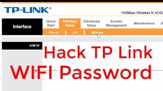 How to know or check TP Link ADSL Router wifi password [upl. by Auqinom616]