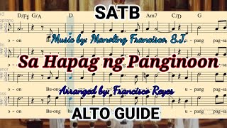 SA HAPAG NG PANGINOON  Alto Guide [upl. by Imit235]