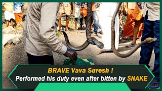 Vava Suresh Accident Full Video I Snake catcher Vava Suresh Bitten by large cobra Condition Critical [upl. by Bilicki]