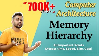 L31 Memory Hierarchy in Computer Architecture  Access time Speed Size Cost  All Imp Points [upl. by Venice]