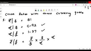 Foreign Exchange Cross Rates with two and three currency quotes [upl. by Mauceri]