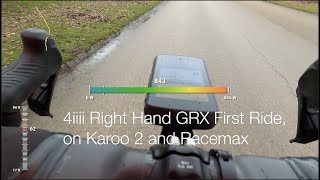 4iiii GRX first ride 1000W power meter test with Karoo 2 on the Exploro Racemax  right hand side 4i [upl. by Ihsir]