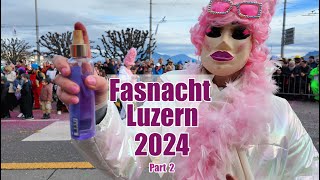 Fasnacht 2024 Luzern Switzerland Part 2 [upl. by Ynnaf]