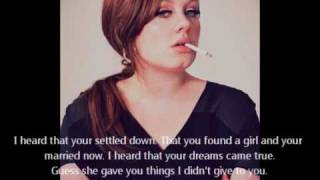 Adele Someone Like You Acoustic w Lyrics [upl. by Ahsirat]