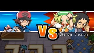 Pokemon Blaze Black  1st Battles vs Bianca and Cheren [upl. by Atteuqihc]