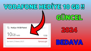 VODAFONE HEDİYE 10 GB  VODAFONE BEDAYA 10GB  VODAFONE ÜCRETSİZ İNTERNET  VODAFONE HEDİYE 20 GB [upl. by Adnaram]