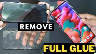 Removal of Full Glue Tempered Glass From ONEPLUS 11R  No Uv Tempered Glass For Curved Screen [upl. by Chubb]