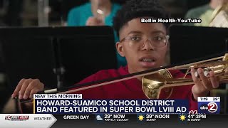 HowardSuamico band students featured in ad during Super Bowl [upl. by Quita537]