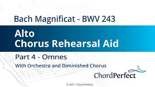 Bachs Magnificat Part 4  Omnes  Alto Chorus Rehearsal Aid [upl. by Millwater]