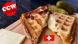 Raclette French Toast Waffles Cheese recipe  Raclette cheese recipe [upl. by Cacilie796]