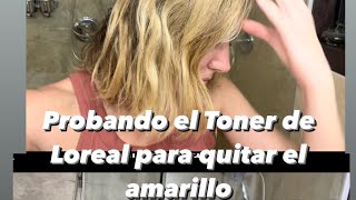 Probando el toner de Feria de Loreal ice blonde Anti brass [upl. by Evoy]