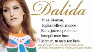 Dalida  Maman la plus belle du monde  Paroles Lyrics [upl. by Dronski]