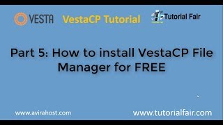 How to install VestaCP File Manager for FREE [upl. by Charmine444]