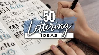 50 Hand Lettering Ideas Easy Ways to Change Up Your Writing Style [upl. by Hughie]