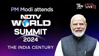 LIVE PM Modi attends NDTV World Summit [upl. by Llekcm451]