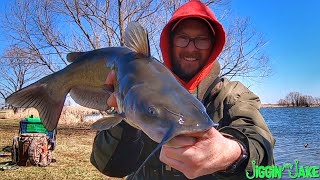 This is EASY How to LOCATE and CATCH Channel Catfish  Bank Fishing for Catfish [upl. by Aihcats]