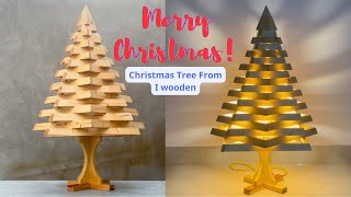 How To Make A 3D Wooden Christmas Tree  Great Ideas For Christmas [upl. by Mello734]