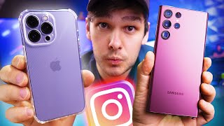 QUAL É MELHOR NO INSTAGRAM IPHONE 13 PRO vs SAMSUNG GALAXY S22 ULTRA COMPARATIVO [upl. by Siuqramed107]