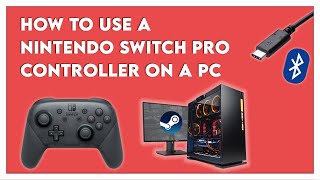 How To Use A Nintendo Switch Pro Controller On A PC With Steam  Wired amp Wireless [upl. by Halli]