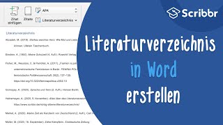 Literaturverzeichnis in Word erstellen  Scribbr 🎓 [upl. by Gilda926]