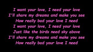 Chic  I want your love Lyrics [upl. by Raab]