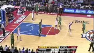 Tracy McGrady OneHanded Dunk Against the Raptors March 16 2011 [upl. by Vassaux]