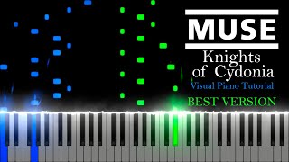 MUSE  Knights of Cydonia Visual Piano TutorialBest Version [upl. by Sadye]