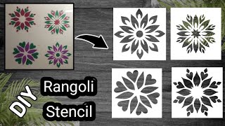 How To Use Stencil  Easy Paper Rangoli  Rangoli Design [upl. by Blinnie254]