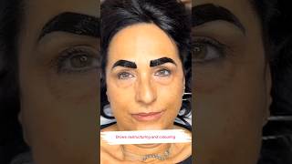 Eyebrows restructuring and colouring 60 juliedesigner beautifulbrows eyebrow beauty easybrows [upl. by Mateya670]