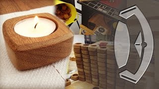 Handmade Wooden Tea Light Holders From Start To Finish [upl. by Assiralk]