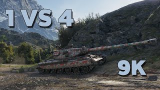 60 TP  1 vs 4  World of Tanks [upl. by Anneiv]