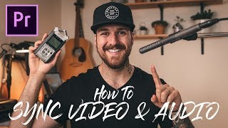 How To Sync Video And Audio In Premiere Pro SUPER EASY [upl. by Saw]